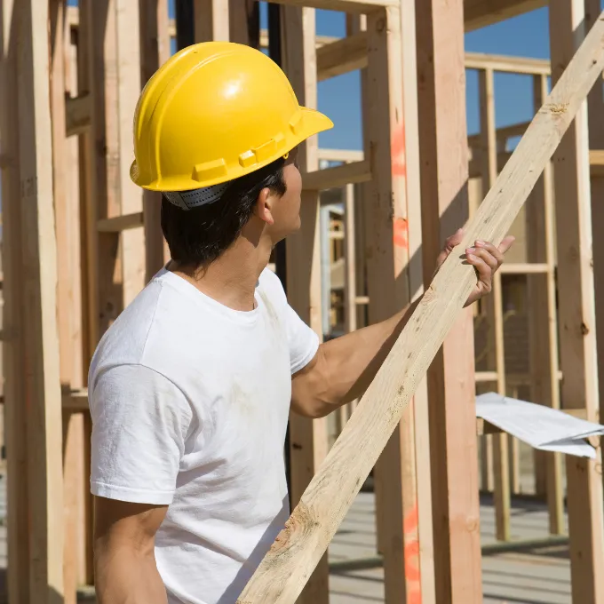 Accessory dwelling unit construction framing stage by Los Angeles ADU builders