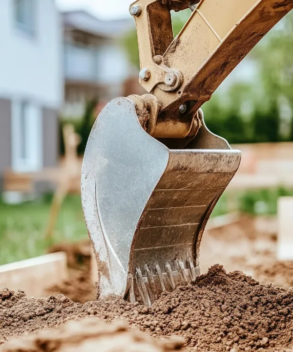 ADU foundation construction and excavation for backyard guest house in Los Angeles
