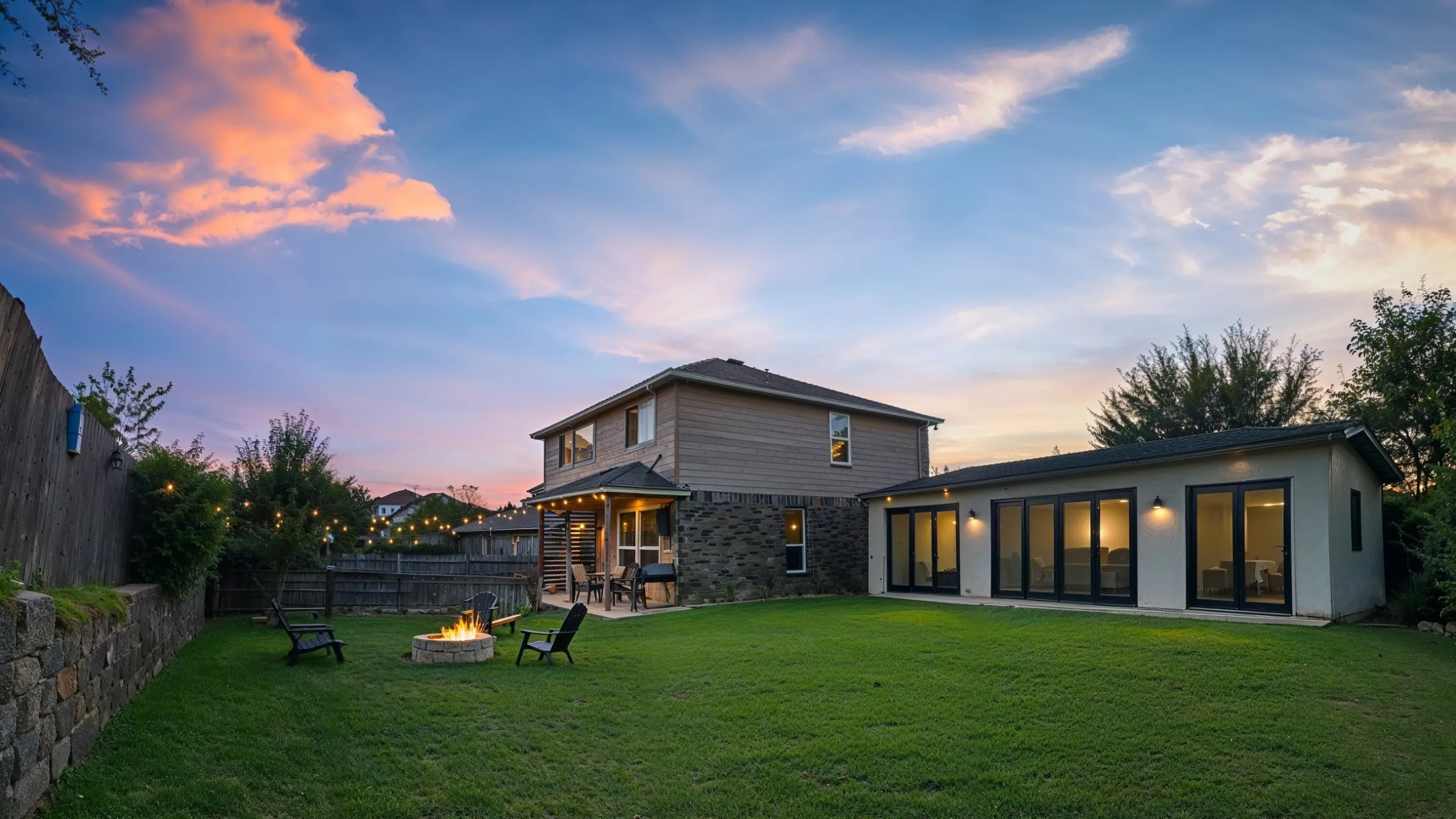 Installed prefabricated ADU home in Los Angeles backyard with modern design