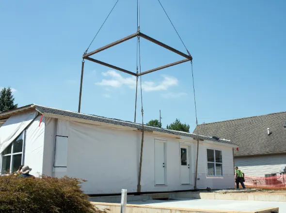 Prefabricated ADU installation Los Angeles